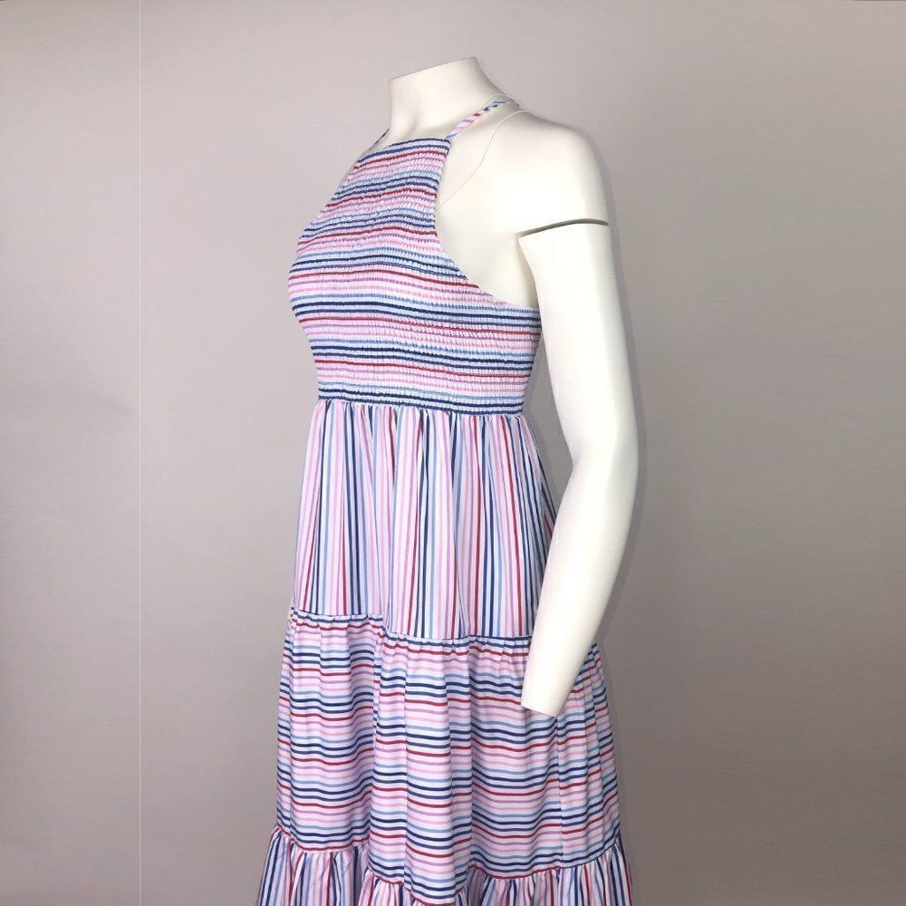 ZARA STRIPES MAXI DRESS HALTER - Picture 6 of 10